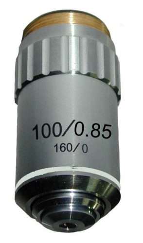 100x objective for L3030 materials microscope. Non coverslip corrected