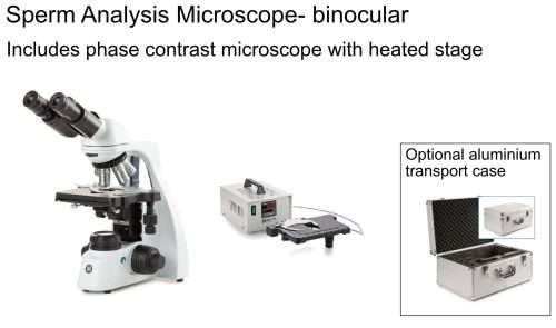 Animal sperm/ semen microscope testing kit with binocular microscope
